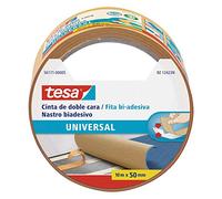 Tesa TE56171-00005-11 Cinta Doble cara Universal 10 m x 50 mm, Beige, Standard