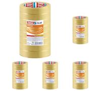 tesa tesafilm standard - Cinta Adhesiva Multiuso Transparente para el Hogar, la Oficina y la Escuela - 66 m x 19 mm - 8 Piezas (Paquete de 5)