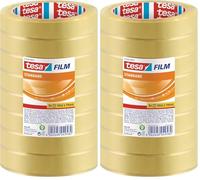 tesa tesafilm standard - Cinta Adhesiva Multiuso Transparente para el Hogar, la Oficina y la Escuela - 66 m x 19 mm - 8 Piezas (Paquete de 2)