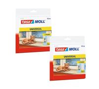 tesa tesamoll® Universal - Paquete de 2 - Burlete de Espuma Adhesiva Para Ventanas y Puertas - Junta Aislante Térmico y Acústico - Rellena Huecos de 1 a 5 mm - Tamaño: 2x 10 m x 9 mm x 6 mm - Blanco
