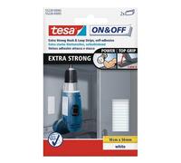 Tesa tiras de velcro extra fuertes blancas 50 mm x 10 cm (2 unidades)