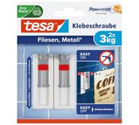 Tesa tornillo adhesivo ajustable para azulejos y metal 3 kg (2 unidades)