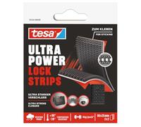 tesa Ultra Power Lock Strips - Tiras autoadhesivas de velcro con cierre de velcro extremadamente fuerte, resistentes a la intemperie, a los rayos UV y a la temperatura, cinta adhesiva para interior y