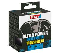 tesa Ultra Power Under Water Transparent - Cinta adhesiva impermeable - Para sellar piscinas, carpas y canalones - Fuerte adhesivo para reparaciones inclusive bajo el agua - 1 x rollo - 1,5 m x 50 mm