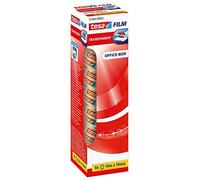 tesa Cinta adhesiva tesafilm transparente – resistente, fuerte adhesión, 10 m x 19 mm, 8 piezas