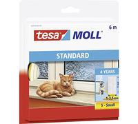 tesamoll® Standard - Burlete de Espuma Adhesiva Para Ventanas y Puertas - Junta Aislante Térmico y Acústico - Rellena Huecos de 1 a 3.5 mm - Tamaño: 6 m x 9 mm x 4 mm - Marrón