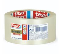 tesapack 4024 Cinta Universal PP - Transparente - 36 x 66 m x 50 mm | Cinta de embalaje de PE - Desenrollado silencioso - Resistente a la intemperie y al envejecimiento