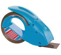 tesapack PACK'N'GO, Dispensador Ergonómico Azul de Cinta de Embalaje Manual para