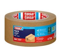 tesa Cinta de embalaje tesapack ecoLogo – Papel 60% origen biológico Marrón 50 m x 50 mm 3 cintas