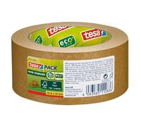 tesapack Paper Standard - Cinta de Embalaje Hecha de Papel Ecológico - 56 Prozent de Material Biológico - Eficiente y Reciclable - 50 m x 50 mm - Marrón