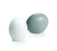 Tescoma - 387320 Fancy Home Stones, juego de sal de pimienta, de mesa, de diseño, cerámica, blanco, gris