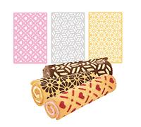 Tescoma 630138 Plantillas decorativas para dulces, 3 piezas, geométrico, flores, corazón, medidas 24 x 36 cm, línea Delícia