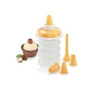 Tescoma 630530 - Adorno para tartas y postres con 5 boquillas, línea Delícia, diámetro 6,4 cm, altura 14 cm