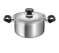 Tescoma 730920 - Cacerola con tapa, 20 cm de diámetro, 3,0 l, acero inoxidable, línea Brava