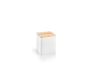 Tescoma 900838 - Tarro de lata para alimentos, recipiente de metal con tapa de bambú, 10 x 10 x 10,5 cm