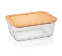 Tescoma 900847 - Recipiente de cristal con tapa de bambú, rectangular 1,8 litros, línea Online
