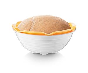 Tescoma CESTILLO con Bol para Pan CASERO Della CASA, Plástico, Amarillo, 22.5 x 10 x 22.5 cm