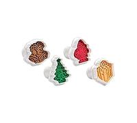 Tescoma Cortapastas con Sello Delicia, 4 PZS Navidad, Colores Variados, 23 x 14.5 x 5.9 cm