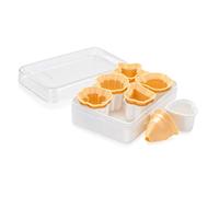 Tescoma Delicia Cortapastas Galletas Tradicional, Plástico, Amarillo, 22 x 14 x 4,60 cm, 6 Unidades