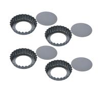 Tescoma Delicia Set 4 Moldes Crostata Antiaderente Aluminio 10 cm