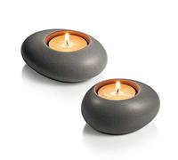 Tescoma Fancy Home Portavelas Stones, Cerámica, Gris, 10x4.3x15.6 cm, 2