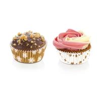Tescoma - Pack 60 Moldes de Papel Ø 6 cm Delicia Invierno - Cápsulas para Cupcakes y Repostería - Resistentes al Calor - Desechables