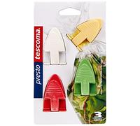 Tescoma Pinza Cierra bolsas, Plástico, Multicolor, 18 x 10,5 x 3,1 cm, 4 Unidades