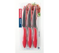 CUCHILLO CHULETERO 12 CM PRESTO, 6 PZS, ROJO