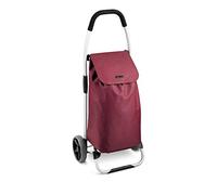 Tescoma Shop - Carro para la Compra, Metal/Tela sintética, Rojo, 45 x 11,2 x 50,4 cm