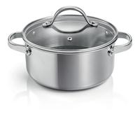 Tescoma Steelcraft 780570 - Cacerola antiadherente con tapa, 18 cm de diámetro, capacidad de 2 litros