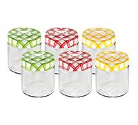 Tescoma Tarros de Conserva 125 Ml Della Casa, 6 Pzs, Cristal, 21.7X14.8X6 cm,6 Unidades, Transparente