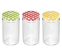 Tescoma TARROS DE CONSERVA 700 ML Della CASA, 3 PZS, Cristal, 26x9.5x16.40 cm, 3 Unidades, Transparente