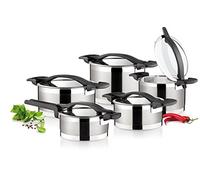 Tescoma Última Batería, 10 Unidades, Acero, 5,5 L, Color Gris y Negro