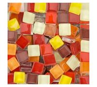 Teselas Para Mosaicos 50 piezas de mosaicos de vidrio con purpurina de colores variados for manualidades, materiales de mosaico, rompecabezas(Color4)