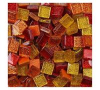 Teselas Para Mosaicos 50 piezas de mosaicos de vidrio con purpurina de colores variados for manualidades, materiales de mosaico, rompecabezas(Color6)