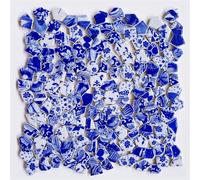 Teselas Para Mosaicos Azulejos de mosaico de cerámica de 100g, fragmentos irregulares azules, fabricación de mosaicos artísticos DIY for manualidades, Hobby creativo, decoración de pared del hogar(12)