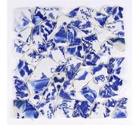 Teselas Para Mosaicos Azulejos de mosaico de cerámica de 100g, fragmentos irregulares azules, fabricación de mosaicos artísticos DIY for manualidades, Hobby creativo, decoración de pared del hogar(2)