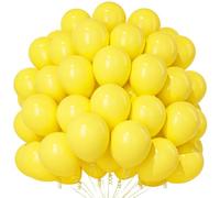 Teselife 100 Piezas Globos Amarillos Mate Latex 12 Pulgadas, para Cumpleaños de Verano, Pascua, Graduación, Boda, Cumpleaños, Decoración de Fiestas y Eventos Festivos