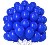 Teselife 100 Piezas Globos Azul Mate Latex 12 Pulgadas, para Cumpleaños de Chico, Boda, Aniversarios, Graduaciones, Compromiso, Navidad, Nochevieja, Decoración de Fiestas y Eventos