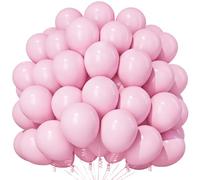 Teselife 100 Piezas Globos Rosa Pastel Macaron Latex 12 Pulgadas, para Cumpleaños, Boda, Graduación, Nochevieja, Navidad, Decoración de Fiestas y Eventos Festivos
