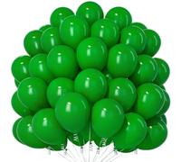 Teselife 100 Piezas Globos Verde Oscuro Mate Latex 12 Pulgadas, para Cumpleaños de Hombre/Mujer, Baby Shower, Fiesta de Cumpleaños, Graduación, Navidad, Decoración de Fiesta Wild One