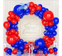 Teselife Arco Globos Azul y Rojo, 119Piezas Kit Guirnalda Globo Azul Oscuro Rojo Niña Niño Hombres Mujer Baby Shower Cumpleaños Boda Comprometimo Aniversario Graduación Valentín Mascarada Deco