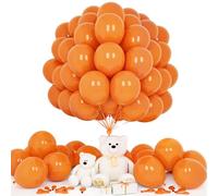 Teselife Globos Naranja, 50Piezas 12Pulgadas Naranja Mate Látex Helio Globo Mujer Niña Princesa Cumpleaño Aniversario Boda Propuesta Graduación Compromiso Despedida Soltera Halloween Baby Shower Deco