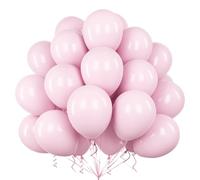 Teselife Globos Pastel Rosa, 50Piezas 12Pulgadas Rosa Macarrón Látex Helio Globo Niña Mujer revelacion genero Baby Shower bautismo Cumpleaño Aniversario Boda Propuesta Compromiso Valentín Decoracione