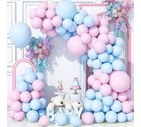 Teselife Kit Arco Globos 147 Piezas Color Azul Rosa, Kit Guirnalda Globos Revelación Género Para Cumpleaños Baby Shower Boda Aniversario Carnaval Suministros Decoración Para Fiestas