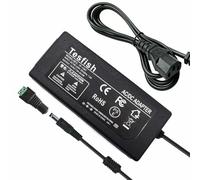 Tesfish 12V 7A Adaptador de Corriente Transformador 84W Fuente de alimentación 5.5 x 2.1/2.5 mm para CCTV, Cámara, Enrutador, LED 5050 2835 Tira de luz