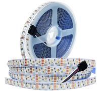 Tesfish 12V Tiras LED, 4 en 1 RGBWW RGB + Blanco Cálido 3000K 540 LEDs 5M Colores Mezclados Tira de luz SMD 5050 IP20 Tira de Luces para Dormitorio, Decoración de Cocina