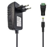 Tesfish 24V 2A Adaptador de Corriente Transformador 48W Fuente de alimentación 5.5 x 2.1/2.5 mm para CCTV, Cámara, Enrutador, LED Tira de luz 5050 2835