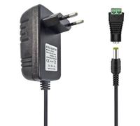 Tesfish 24V 2A Adaptador de Corriente Transformador 48W Fuente de alimentación 5.5 x 2.1/2.5 mm para CCTV, Cámara, Enrutador, LED Tira de luz 5050 2835