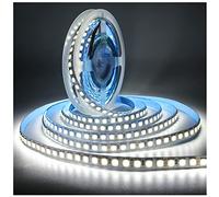 Tesfish Tiras de luz LED 12V, Blanco Puro 6000K 5M 5054 IP20 120 LEDs/M 600 LEDs en Total Súper Brillante Tiras de Luces para Dormitorio, Decoración de Cocina